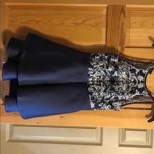 navy blue homecoming dress